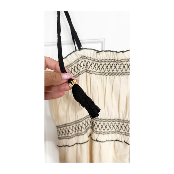 The Good Journey Mara Spaghetti Strap Folk Dress NET Sz L - Picture 10 of 13